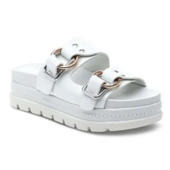 J/SLIDES Baha White Naplak Leather - Picture 1 of 7